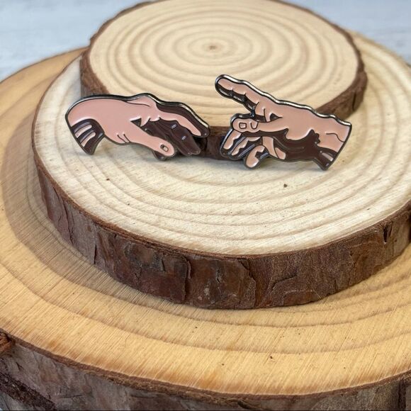 2 pc. Creation of Adam Enamel Pin/ Brooch Lapel - Picture 3 of 6